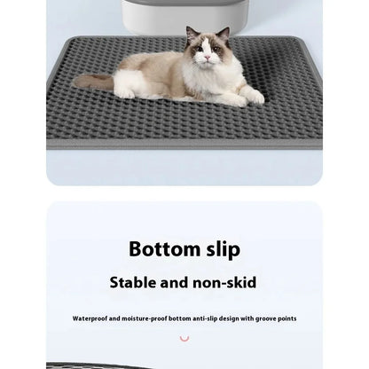 new 90X60CM Cat Litter Mat Waterproof Double Layer Pet Litter Box Mat Pet Toilet Cat Mat Nonslip Sand Cat Washable Mat Pet Clean