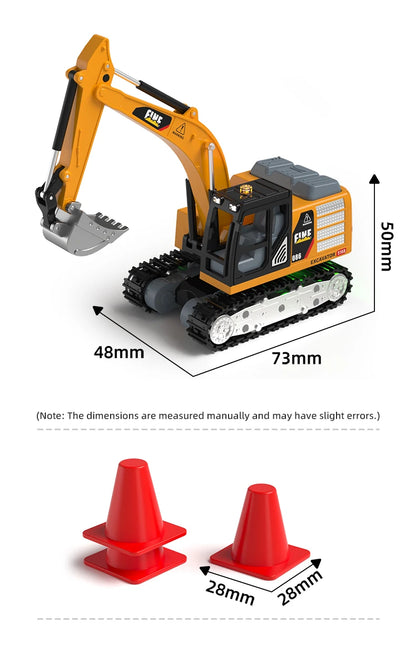 2026New Full-Scale Mini Excavator Tipper Truck 1:64 Remote Control Engineering Vehicle Mini Forklift Birthday Gift Toy RC Trucks
