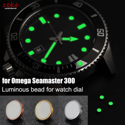 Green Luminous Pip Suitable for Omega Seamaster 300 Bezel Insert Lume Pip 12 Clock Scale Watch Bezel Luminous Pearl Replace Part