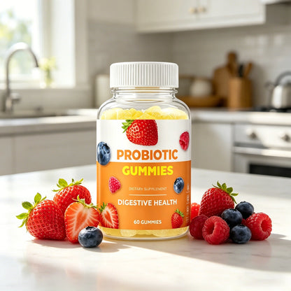 Probiotic Gummies Supports Digestive Health &Immune Function Vegan Non-GMO 60Count Gut Health Supplement Immune Boosting Formula