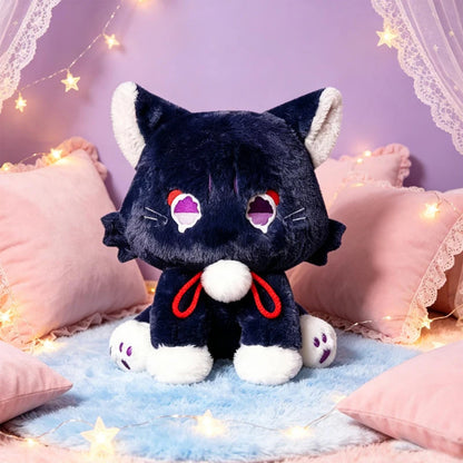 Cute Anime Genshin Impact Scaramouche Cat Cute Plush Doll Wanderer Pet Cosplay Stuffed Pillow Toy Birthday Gift