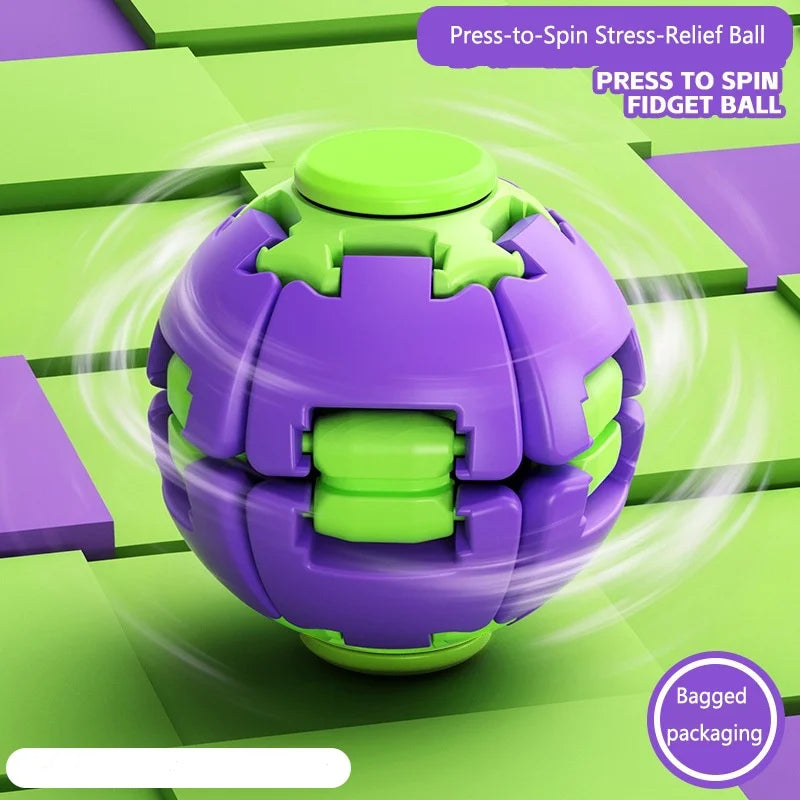 New Fingertip Rotating Ball 3D Printing Stress Relieving Ball Pressing Rotating Fingertip Gyroscope Puzzle Portable Fun Toy