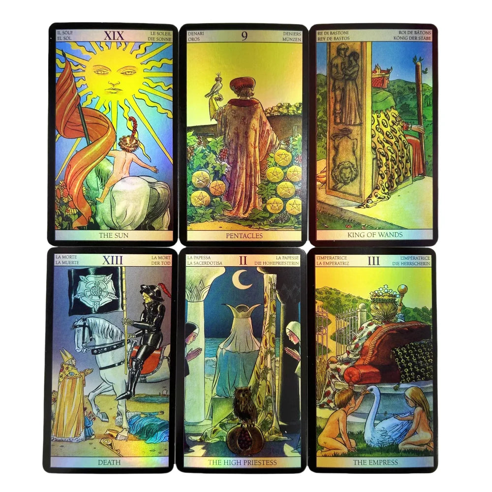 Tarot of New Vision Deck Laser Edition Game Cards English Divination Edition Board Playing Games With Guidebook