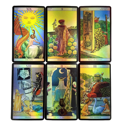 Tarot of New Vision Deck Laser Edition Game Cards English Divination Edition Board Playing Games With Guidebook