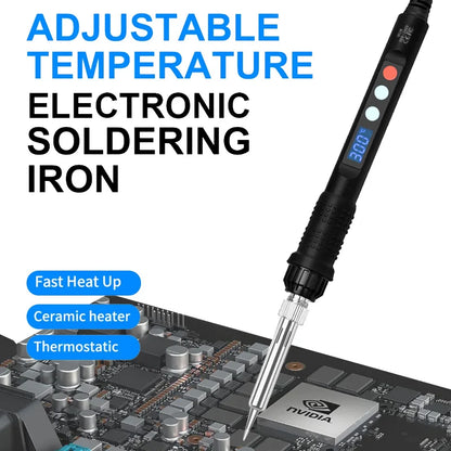 90W LED 936 Soldering iron adjust temperature With M2 M2.5 M3 M4 M5 M6 M8 Hot Melt Nuts Embedding tool For 3D Printer Parts