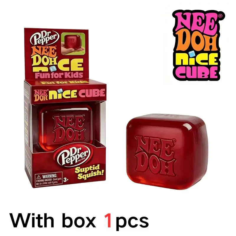 Nee Doh Nice Cube Sensory Stress Reliever Fidget Tool for Anxiety & Focus Desk Sensory Cube for Adults & Kids