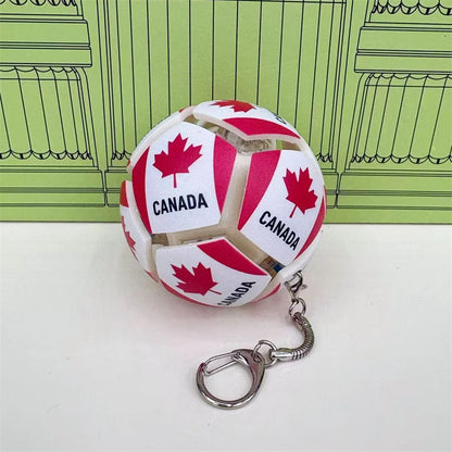 Soccer Ball Fidget Button Keychain Clicky Stress Relief Toy 3D Soccer Football Sport Ball for Men Women Car Key Handbag Gift
