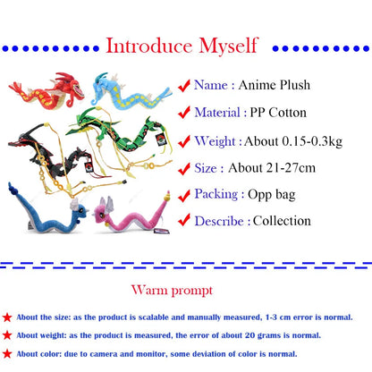 Hot Sale Pokemon Plush Toy Mega Rayquaza Gyarados Dragonair Mimikyu Lucario Horsea Charizard Soft Stuffed Peluche Kids Xmas Gift
