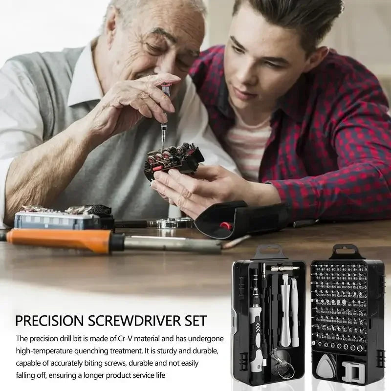 115 in 1 Multifunctional Screwdriver Set Electronic Repair Tools for Computer Phone and Household Use Insulation Screwdriver Kit