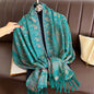 Luxury Winter Scarf Women Cashmere Warm Pashmina Brand Foulard Female Shawls Wraps Thick Soft Bufanda Poncho Scarves Stole 2025