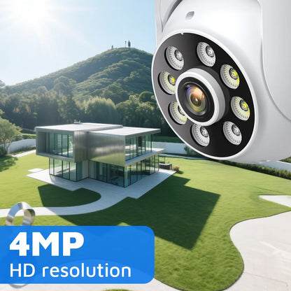 4MP 2K Mini Wifi Camera with 4X Digital Zoom Indoor Night Vision IP Surveillance Camera for Home Security Protection ICsee APP
