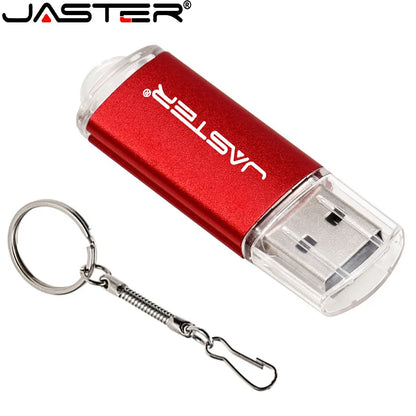 JASTER Nowy pendrive USB 2.0 64GB z brelokiem 32GB 16GB 8GB 4GB pamięć flash 9 kolorów Kreatywny dysk U do laptopa