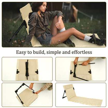 Portable Foldable Camping Chair Oxford Cloth Outdoor Lazy Backrest Chair for Picnic Garden Park Travel