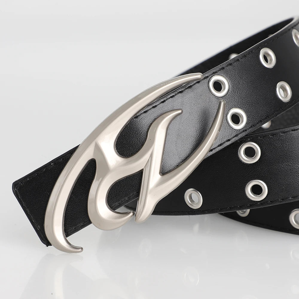 New Stylish Irregular Alloy Buckle Waist Belt, Casual Retro Punk Y2k Belt ，For Men Women Trendy Accessory Belts ，For Ideal Gifts