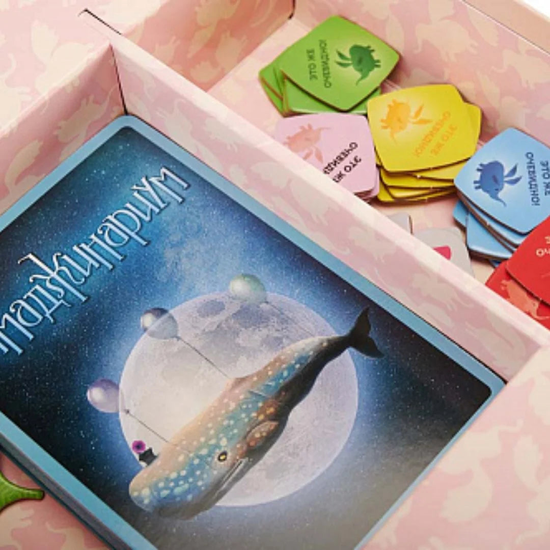 “Imazhinarium for friends: association game-board card game, interactive option for fun meetings, perfect