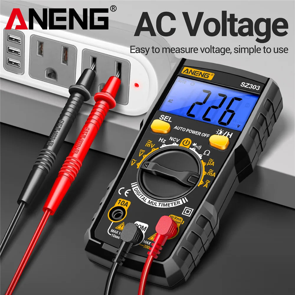 ANENG Digital Multimeter Professional Tester SZ303 AC/DC Voltage Resistance High Precision Professional Electrical Detection Too