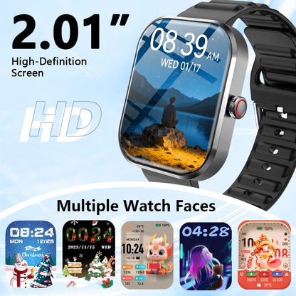 LAXASFIT 2026 Smart Watch Men's Full Touchscreen Bluetooth Call Sports Fitness Tracking Smart Wristwatch Women's Watch