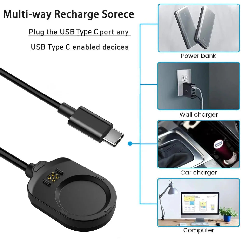 Replacement USB-C charger for Garmin MARQ Gen 2 smart watch(3.3ft/100cm)
