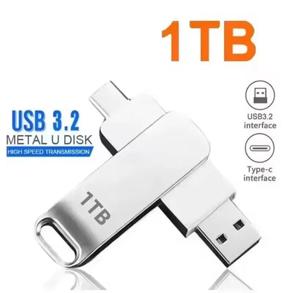 Lenovo 16TB USB 3.2 Flash Drives High Speed Transfer Metal Pendrive Memory Card Pendrive Flash Disk Memoria Waterproof Stick