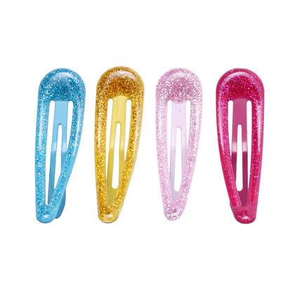 20Pcs/Lot Fashion Girls Hair Accessories Water Drip Oil BB Hair Clip Gold Powder Hairpin Glitter Barrettes Children Headdress