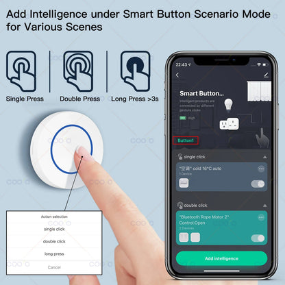 Tuya ZigBee Button Smart Scene Switch Multi-scene Linkage Wireless Remote Control Intelligent Smart Home Requires Zigbee Gateway