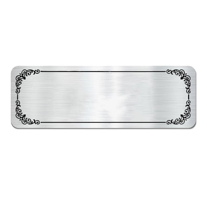 Personalized stainless steel Engraved Name Plate Memorial Plaque 3" W x 1" H | Custom Text Engraving, Memorial Keepsake Design