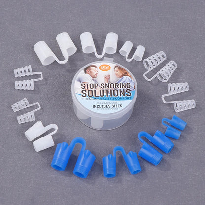 (New) 4/8Pcs Silicone Anti Snore Nasal Dilators Apnea Aid Snoring Nose Clip Nose Breathing Apparatus Devices