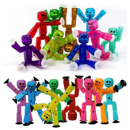 Suction Cup Sucker Sticky Robot Toys Collectable Action Figures Toy Create Stop Motion Animation Great for Kids Ages 4+