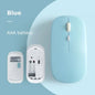 Battery-Powered Wireless Mouse Slim Bluetooth-compatible Computer Mice Portable Cordless Mouse for iPad Laptop Desktop Tablet