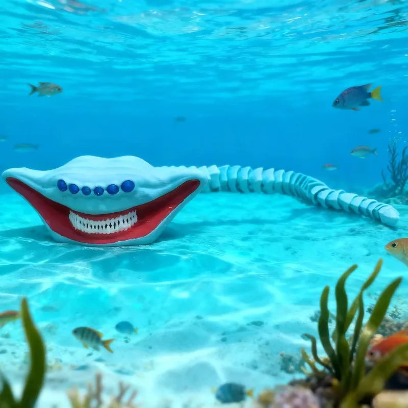1/4pc 3D Printing Sea Eater Bloop Gran Maja Action Figure Model Toy Doll Christmas Gift Joint-movable Deep Sea Monster Figurines
