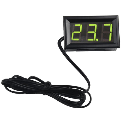 1*Digital Thermometer With Probe LED -50~110°C DC 5-12V Car Temperature Panel Meter Gauge  Instrument Parts & Accessories