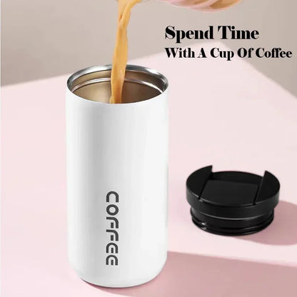 400ML Stainless Steel Coffee Thermos Leakproof Car Vacuum Flasks Thermal Coffee Mug Portable Travel Portable Insulated Bottle