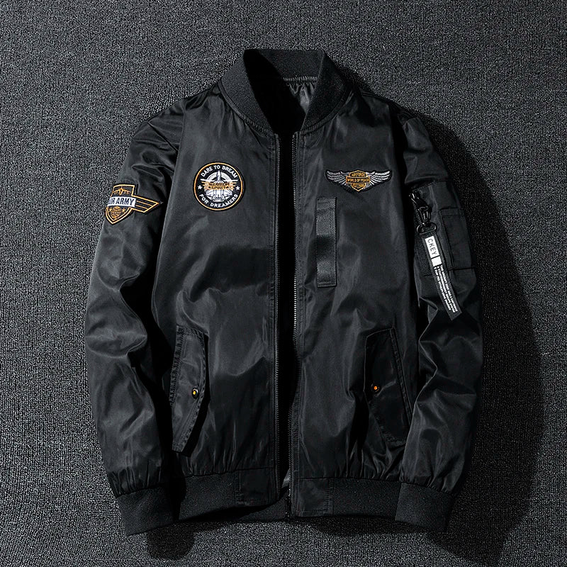 Men's Outerwear Air Force Jacket MA1 Autumn/Winter Trendy Double-sided Lightweight Plus-size Baseball Coat