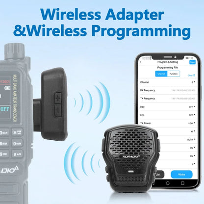 TIDRADIO Q2L Walkie Talkie Wireless Handheld Speaker Mic AI Noise Reduction Wireless Microphone Support Zello Odmastr Program