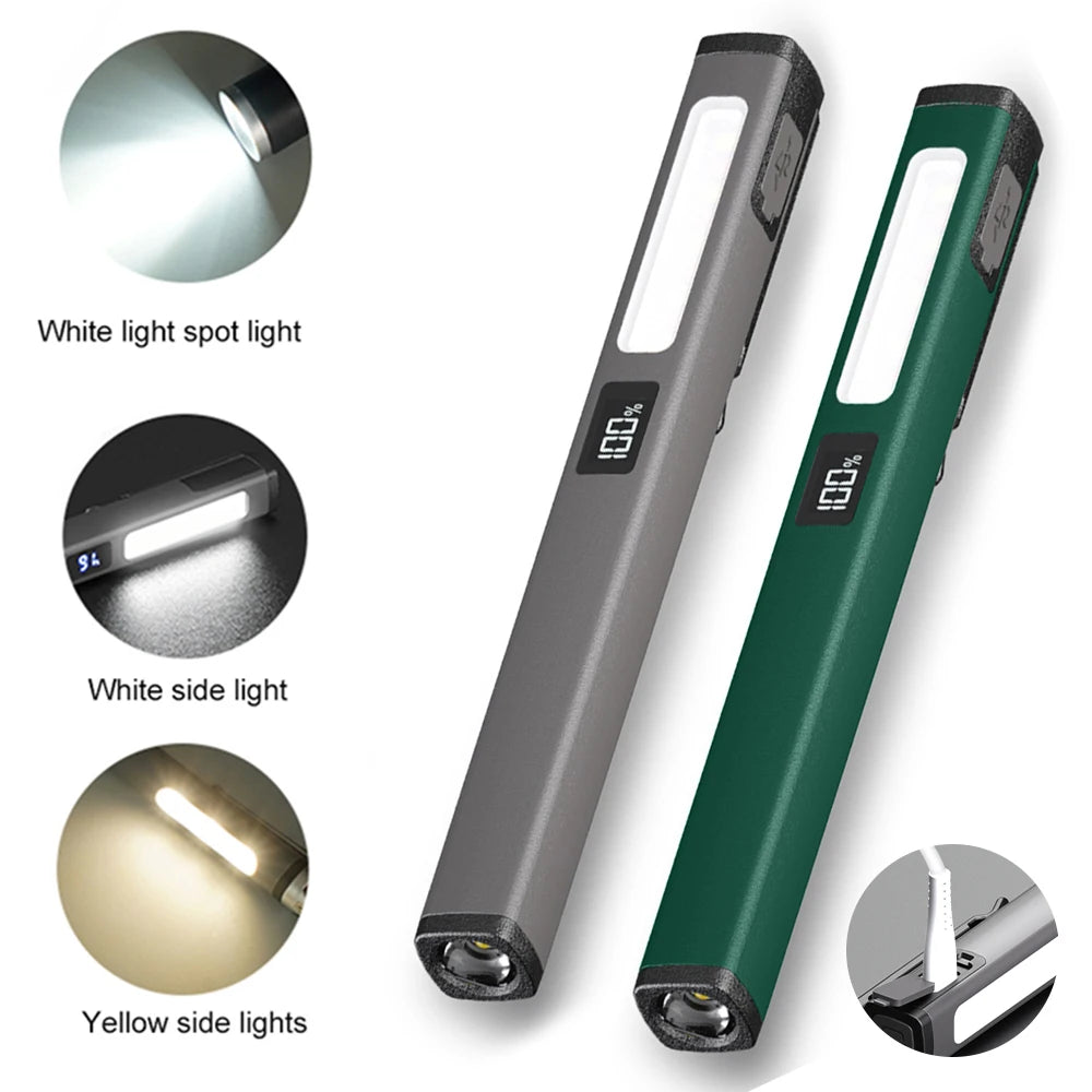 Waterproof Mini Nursing Flashlight LED+SMD Medical Handy Pen Light USB Charging Pocket Penlight Torch 400mAh for Nursing Student