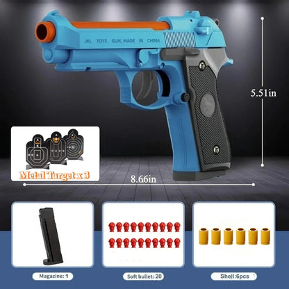 Automatic Shell Bullet Toy Gun, Educational Shooting Game Toy, Very Suitable for Outdoor Multiplayer Cooperative Games