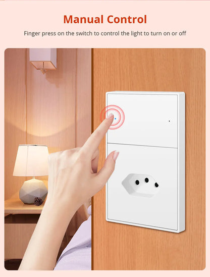Zemismart Zigbee Brazil Outlet 10A 20A Brazilian Socket Work with Tuya Smart life Google Home Smartthings Homekit Control via M6