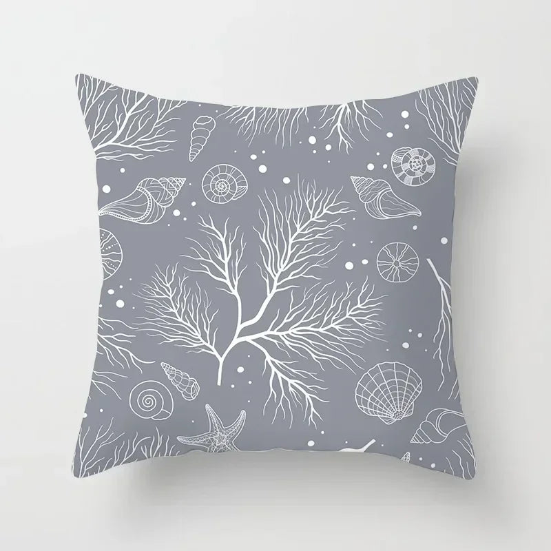 European Gray Pillowcase Geometric Pillow Cover Sofa Cushion Cover Garden Throw Pillows Hotel Outdoor Cushions car Chair 45X45cm