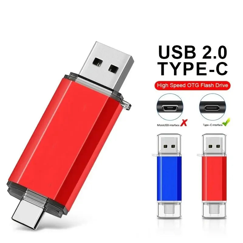 NOWY Pendrive OTG 2 w 1 typu C 128 GB 64 GB Szybki dysk flash USB OTG Pendrive 64 GB 128 GB Dyski flash USB OTG 2 w 1 typu C