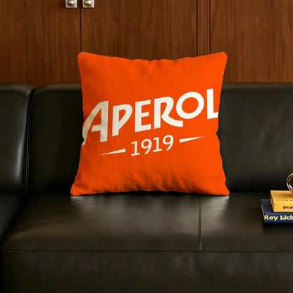Brand A-Aperol L-Logo S-Spritz Cushion Cover Natural Linen Pillowcase Set, All-in-One Decor for Sofa, Bedroom & Chair