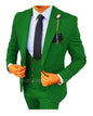 Solid Men's 3 Piece Suit Slim Fit Men Tuxedo Suit Party Wedding Prom Business One Button Peak Lapel Blazer Jacket Vest Pants Set