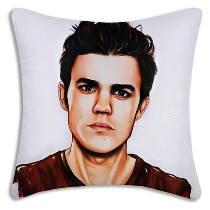 Hot American TV series Vampire Diaries Pillow Covers Sofa Decorative Home Double-sided Printing Short Plush Cute Cushion Cover