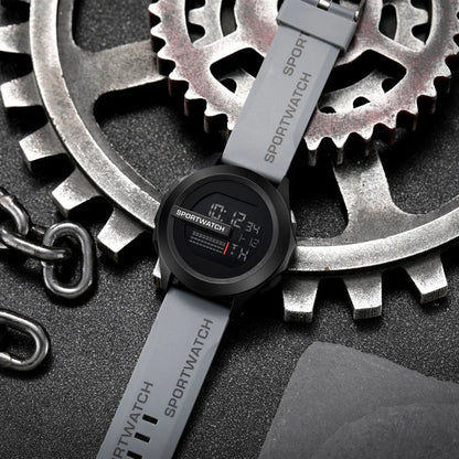 YIKAZE Men Sport LED Watches Top Brand Men Digital Clock Multi-Functional Rubber Man Fitnes Athlete Timekeeping Electronic Watch