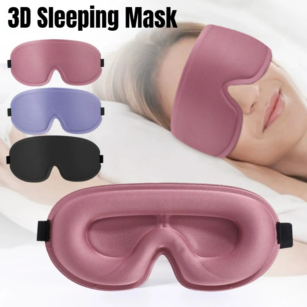 Travel 3D Sleeping Mask Blockout Light Sleep Mask Memory Foam Eyeshade Blindfold Sleep Masker Sleeping Aid Face Mask Eyepatch