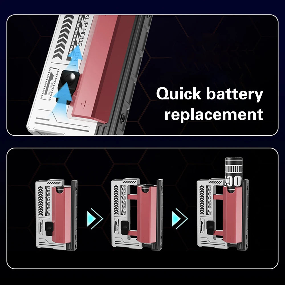 1 Section Welding Free 21700 Mobile Power Case PD 20W Fast Charging Built-In Cable Detachable Power Bank DIY Battery Box