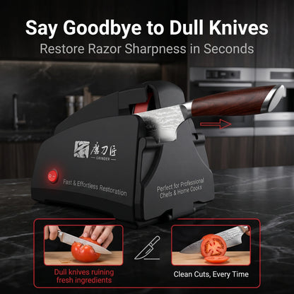 120#-1000# Grit Electric Belt Knife Sharpener for Household, Sanding Belt System, Sharpens & Repairs Quickly
