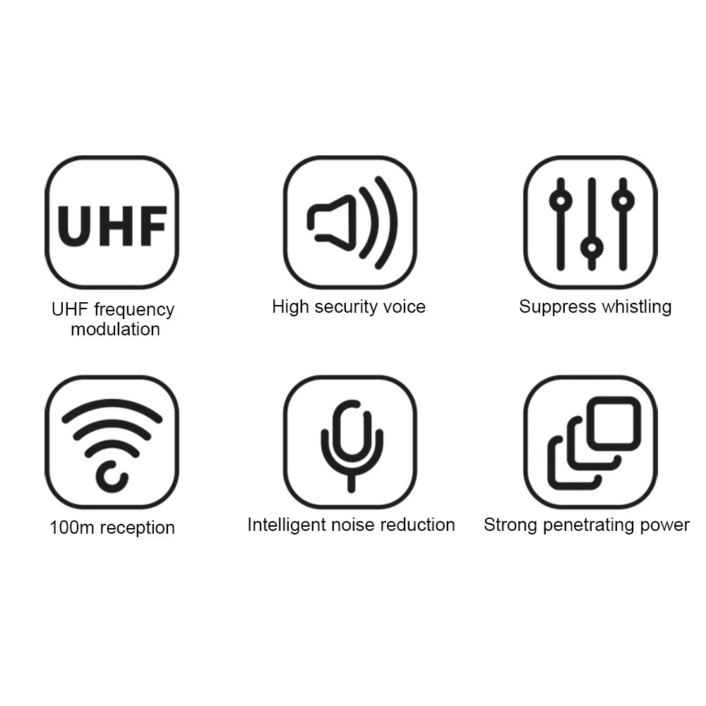Wireless Microphone G-MARK G320AM Professional UHF 2 Channels Karaoke Mic Handheld Automatic Frequency Adjustable 100M