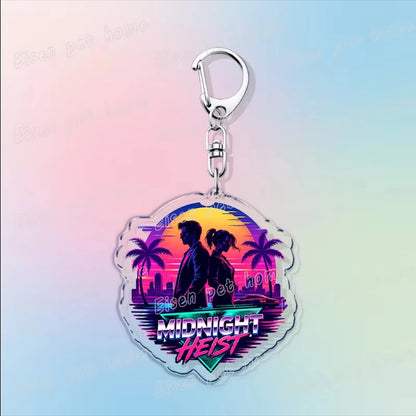 Classic Game Vice City Keychains for Accessories Bag Charm San Andreas Pc Games Lovers Keyring Jewelry Fans Gifts