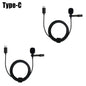1-5pc Portable Lavalier Microphone Metal Clip Lapel Mic Wired 3.5mm/Type-C/USB For Mobile Phone Laptop DSLR Camera Lound Speaker
