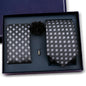 Elegant Ties For Men Classic Paisly Neck Tie Pocket Square Brooch Set With Gift Box Mens Business Wedding Suit Accessories